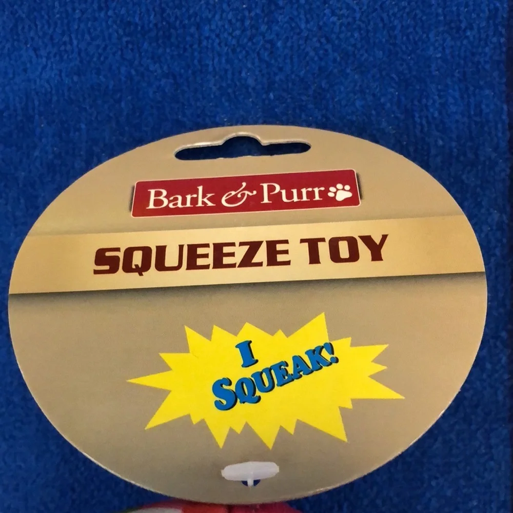 Bark & Purr Squeeze Toy Floral Aloha Print Man Squeaky Toy 6.5” x 7.5” New NWT